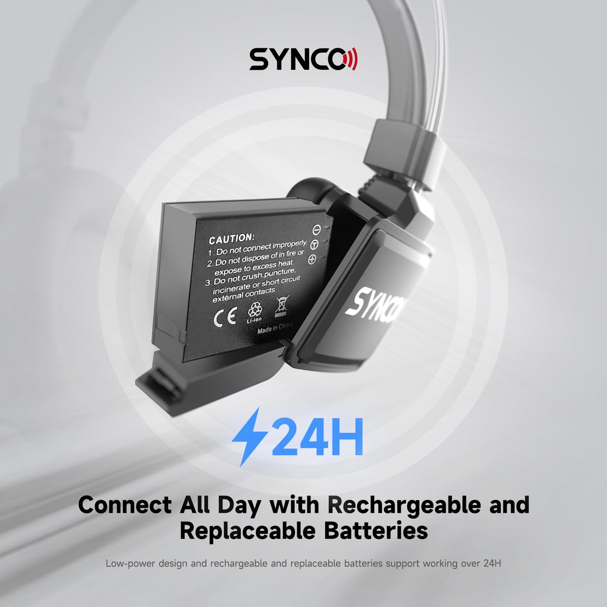 SYNCO XTalk 풀듀플렉스 무선 인터컴 헤드셋 2.4GHz 4번 사진