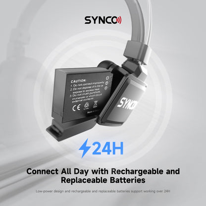 SYNCO XTalk 풀듀플렉스 무선 인터컴 헤드셋 2.4GHz 4번 사진