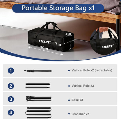 EMART 3-in-1 스튜디오 배경 스탠드 10x8.5ft 조절식 접이식 삼각대 7번 사진