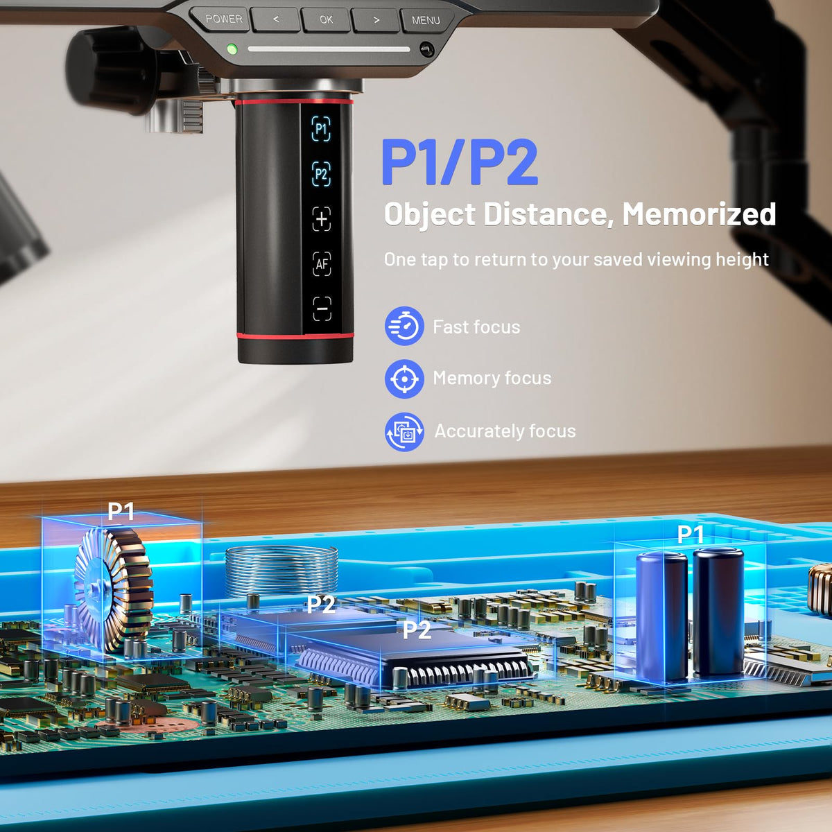 TOMLOV 디지털 현미경 플렉스 암 HDMI 10.1인치 자동초점 모니터 3K 동전 확대경 64G 3번 사진