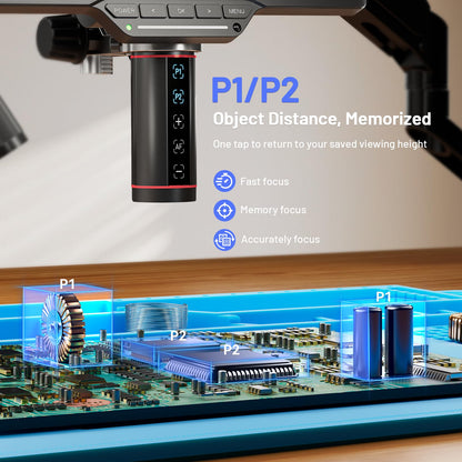 TOMLOV 디지털 현미경 플렉스 암 HDMI 10.1인치 자동초점 모니터 3K 동전 확대경 64G 3번 사진