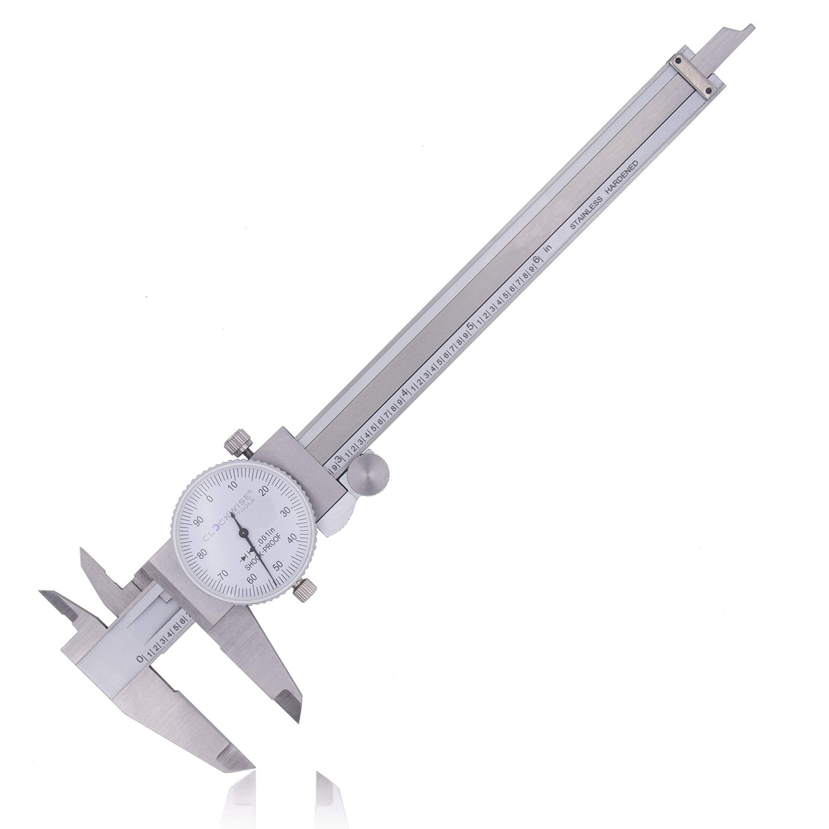 Clockwise Tools 다이얼 캘리퍼스 스테인리스 스틸 0-8인치 4way 측정 7번 사진
