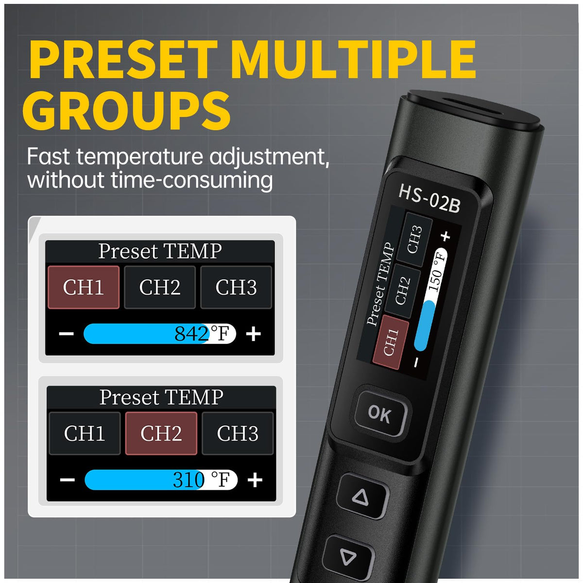 FNIRSI HS-02B 100W 전기 마이크로 인두 세트 5번 사진