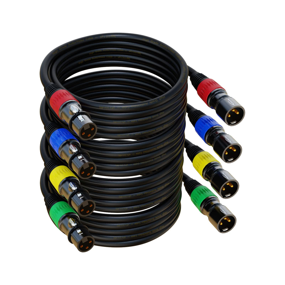 AuxLink XLR 마이크 케이블 멀티컬러 1번 사진