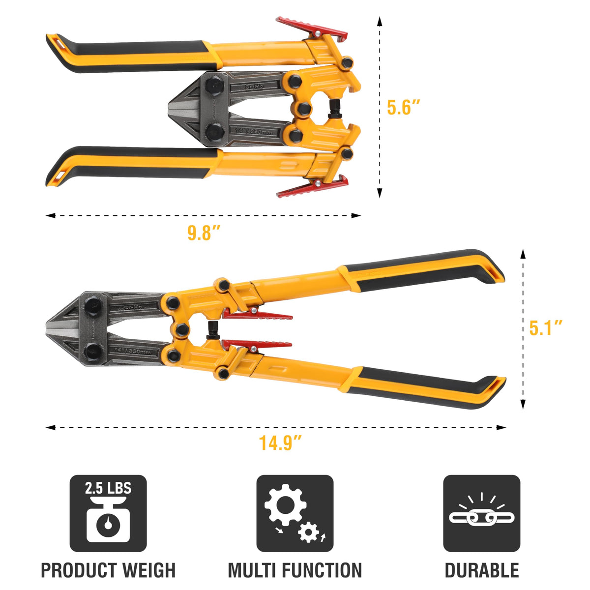 Olympia Tools 파워 그립 접이식 볼트 커터 CR-MO 경화강 헤드 2번 사진