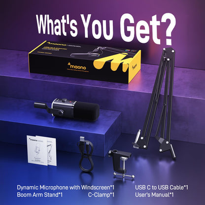 MAONO PD100X USB XLR 다이내믹 마이크 24bit 48kHz 노이즈 캔슬링 스트리밍 팟캐스트용 9번 사진