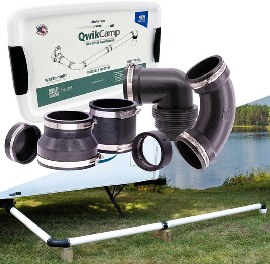 Fernco QwikCamp RV Sewer Waste Plumbing Connection System Kit 3인치 3-in. 1번 사진