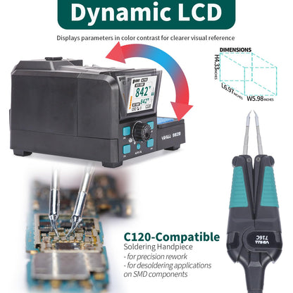 YIHUA 982D-I 마이크로 핫 트위저 솔더링 스테이션 C120 SMD 마이크로 솔더링 4번 사진