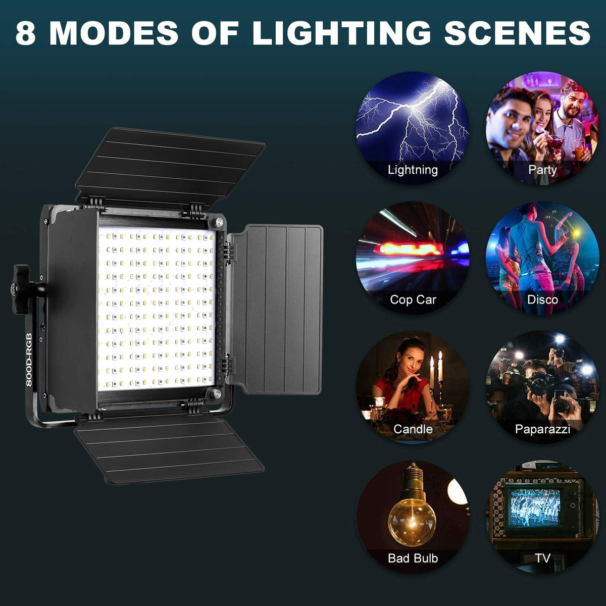 GVM 800D RGB LED 비디오 조명 키트 삼각대 스탠드 CRI 97 3200K-5600K 7번 사진