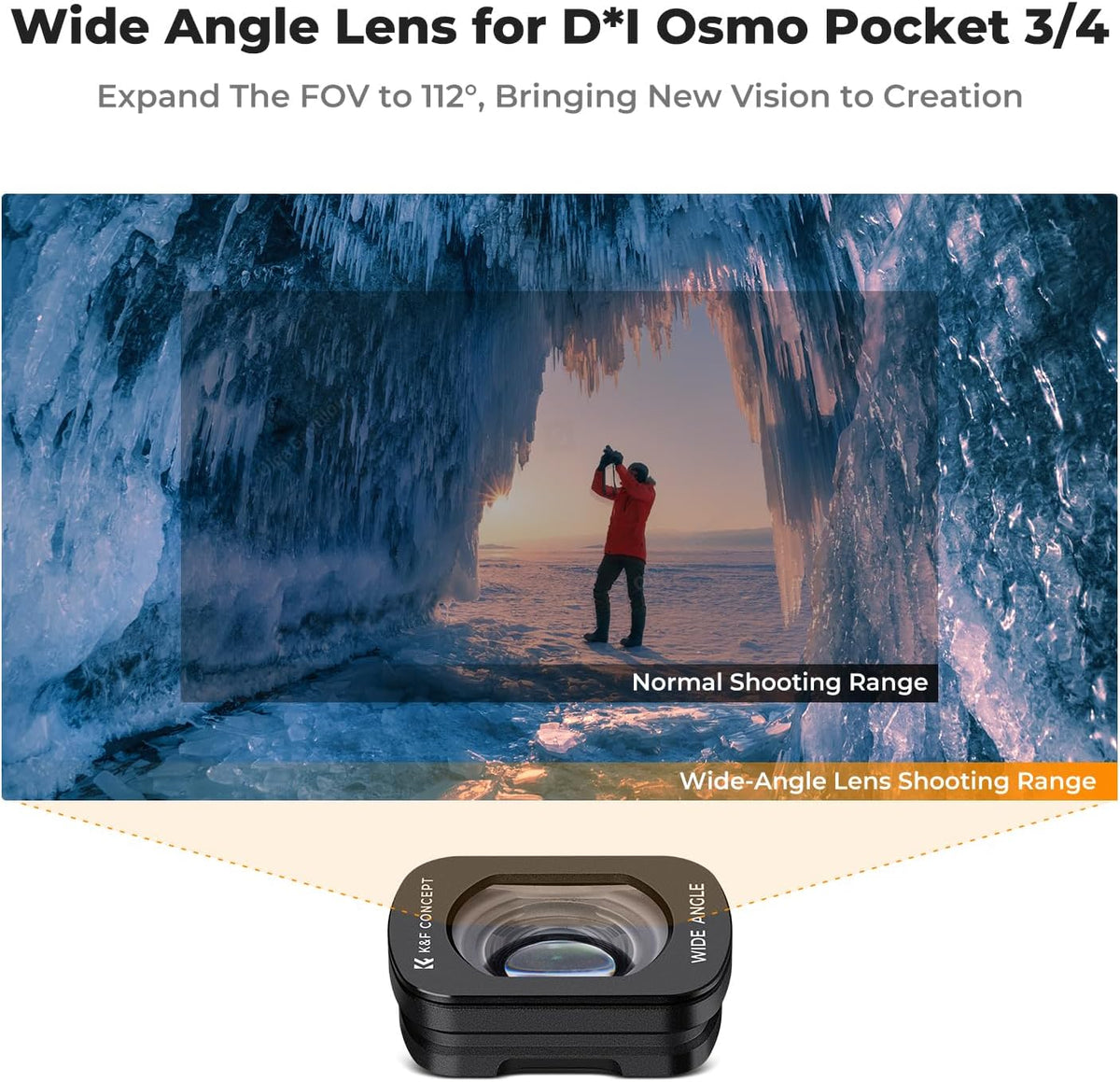 K&F CONCEPT DJI Osmo Pocket 4/3 와이드 애너모픽 매크로 ND 필터 키트 5번 사진