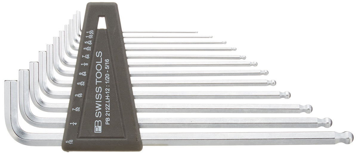 PB SWISS TOOLS PB-212 ZLH-12 롱 크롬 볼포인트 육각 렌치 12피스 세트 1번 사진