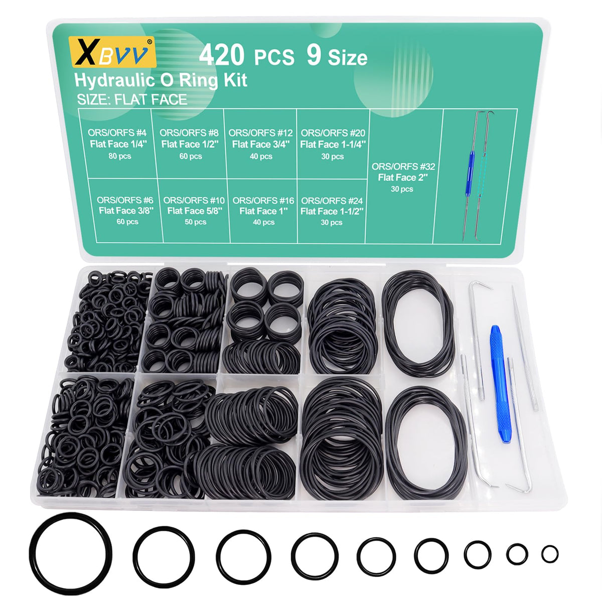 XBVV 미터법 O링 407피스 세트 75A 19번 사진