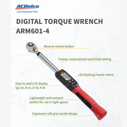 ACDelco 디지털 토크 렌치 1/2인치 ARM601-4 14.8~147.5ft-lbs 교정성적서 2번 사진