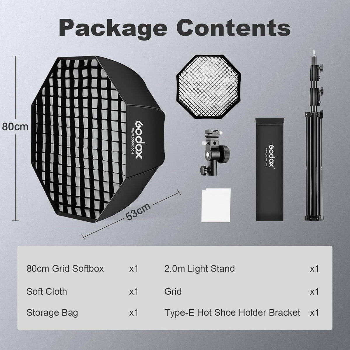 GODOX SB-UBW 옥타곤 우산 소프트박스 키트 80cm E타입 플래시 브래킷 3번 사진