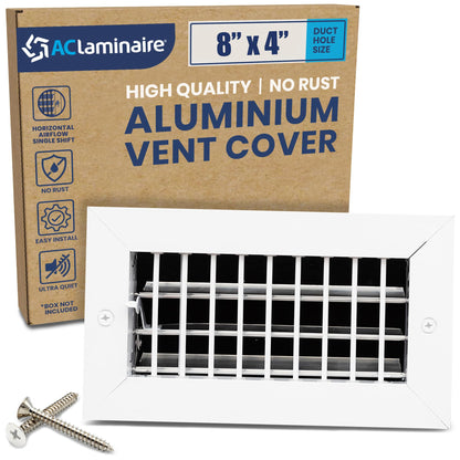 ACLAMINAIRE 알루미늄 싱글 디플렉션 조절식 에어 서플라이 레지스터 덕트 홀 장식 환기구 커버 12번 사진