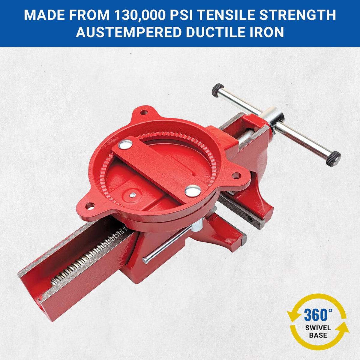 Yost Tools 헤비듀티 단조 스틸 스위블 베이스 벤치 바이스 5번 사진