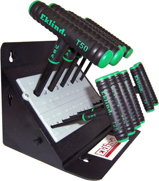 EKLIND 68692 Power-T 핸들 TORX 스타 키 - 11피스 세트 T6-T50 (15.2cm(6인치) 샤프트) 스탠드 포함