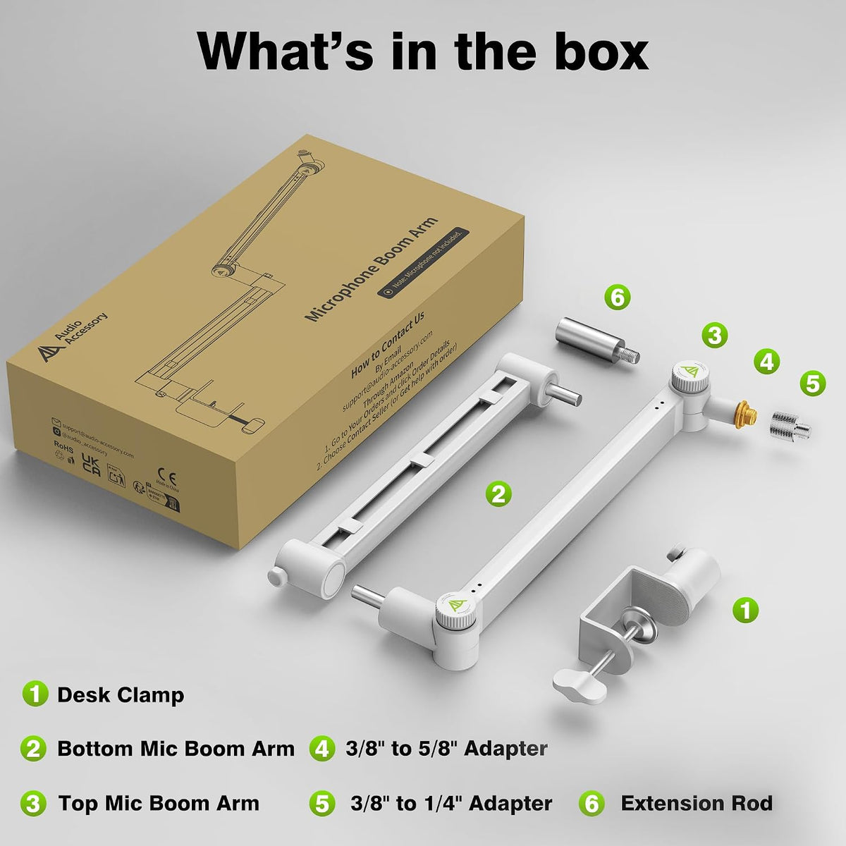 AA AUDIO ACCESSORY ABA01CW 화이트 붐 암 6.6lbs SM7B 8번 사진