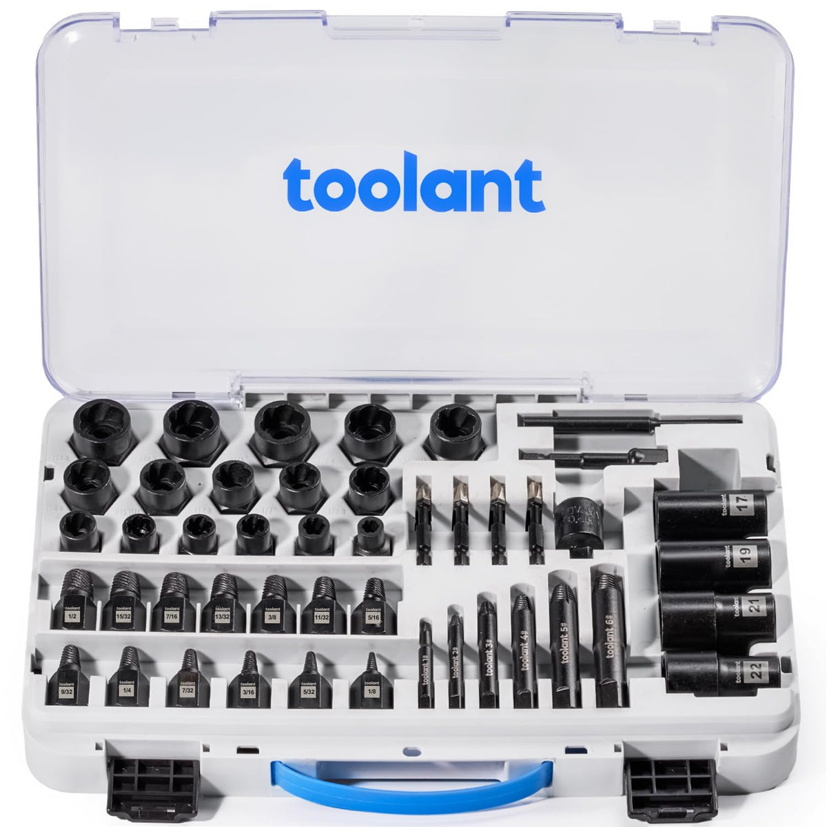 toolant 임팩트 볼트 너트 익스트랙터 세트 Cr-Mo 스틸 손상 볼트 스크루 추출 17종 8번 사진