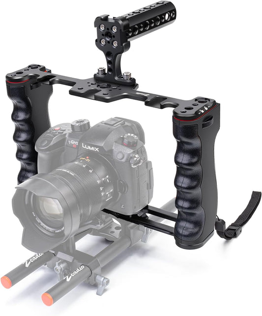 Zeadio DV-HDE-GE22 카메라 비디오 리그 케이지 알루미늄 20kg DSLR 캠코더용 1번 사진