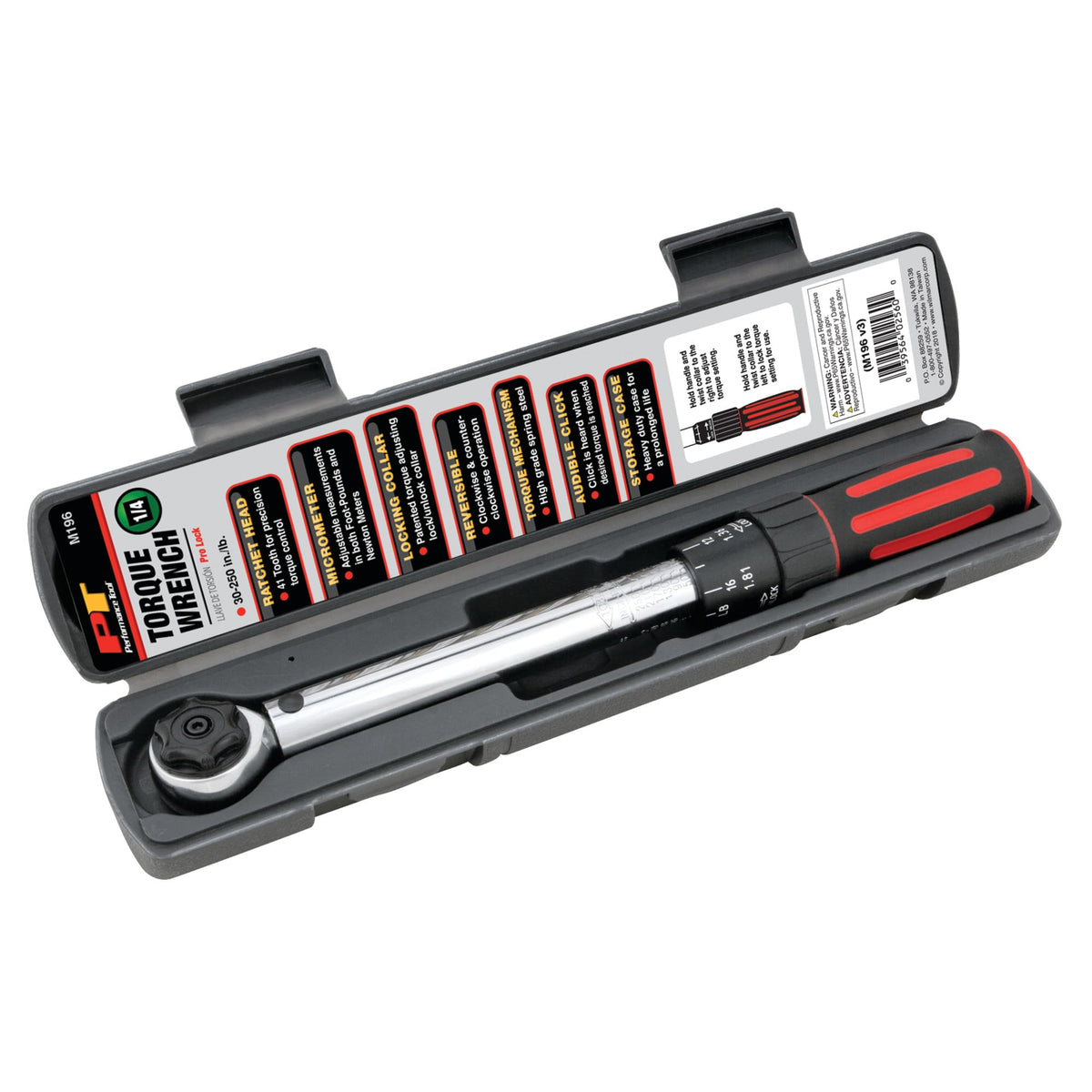 Performance Tool 토크 렌치 250 in/lbs 직각자 헤드 스프링강 7번 사진