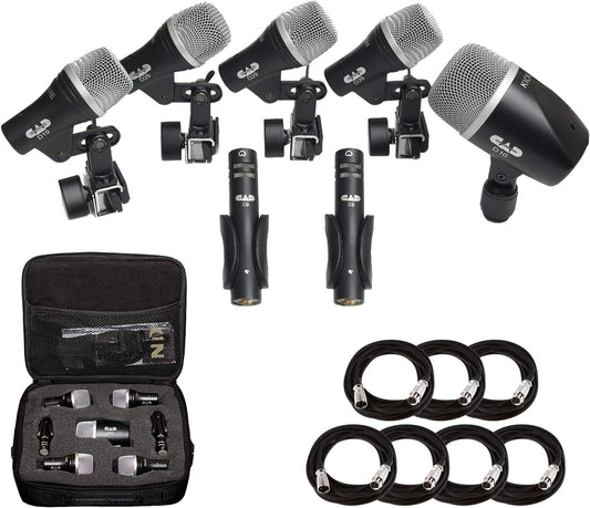 CAD Audio Stage7 7피스 드럼 마이크 팩 D10 D19 D29 C9 콘덴서 포함 바이닐 케이스 1번 사진