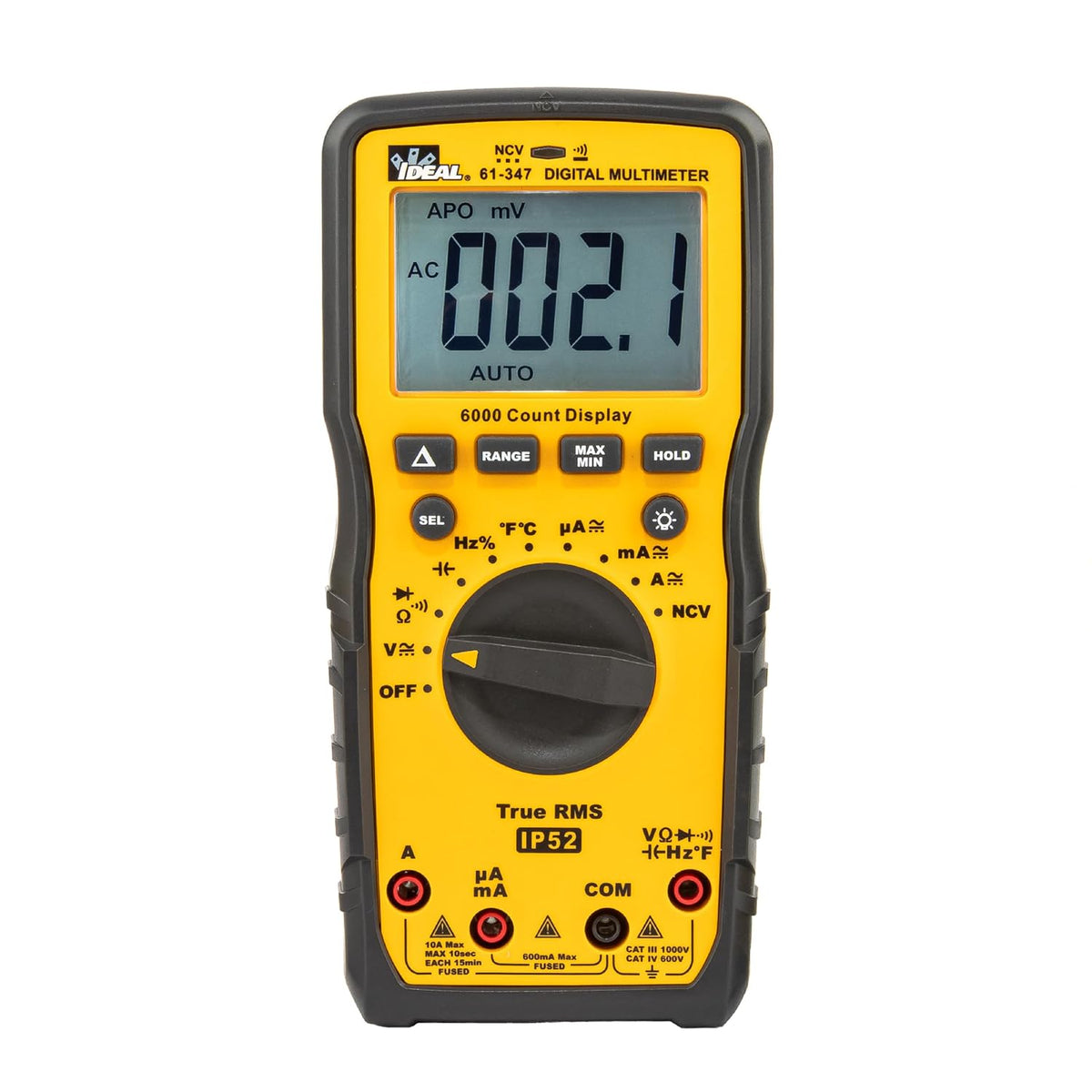 Ideal Industries 61-347 TRMS 멀티미터 AC DC 전압 전류 저항 온도 측정 1번 사진