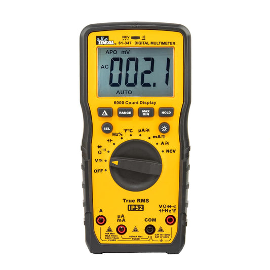 Ideal Industries 61-347 TRMS 멀티미터 AC DC 전압 전류 저항 온도 측정 1번 사진
