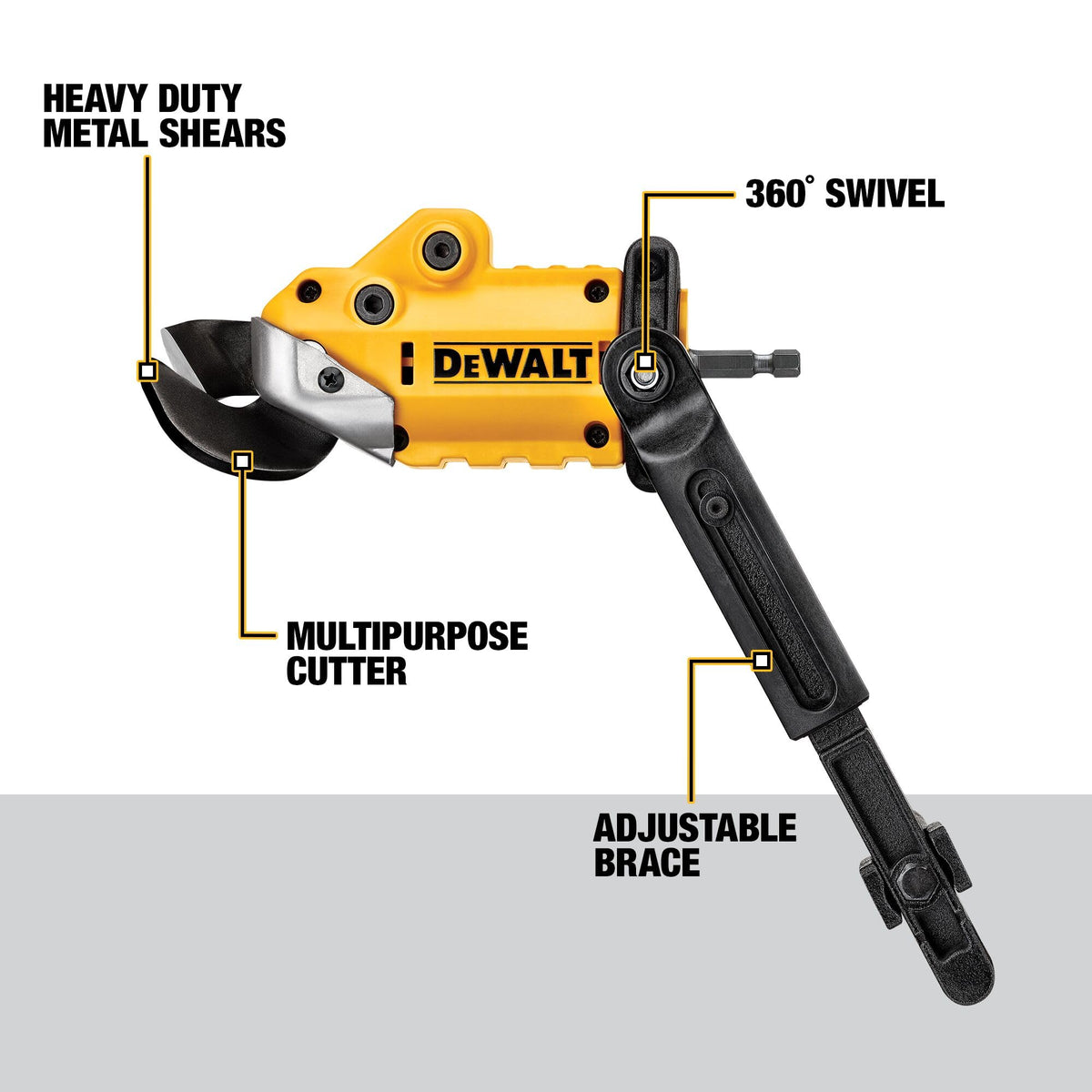 DEWALT 임팩트 레디 메탈 시어 어태치먼트 18GA 절단 DWASHRIR 3번 사진