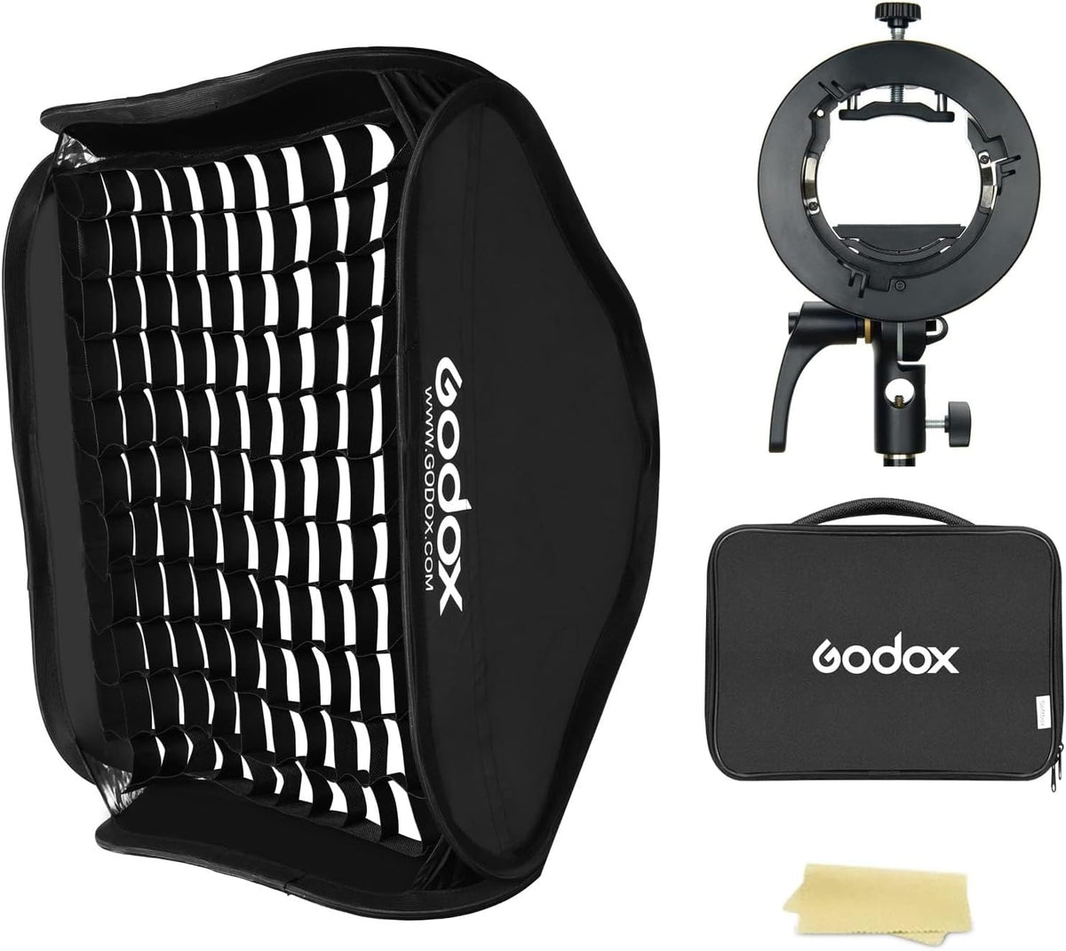 GODOX S2 80cmx80cm 접이식 소프트박스 브래킷 허니컴그리드 1번 사진