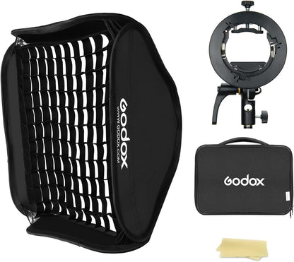 GODOX S2 80cmx80cm 접이식 소프트박스 브래킷 허니컴그리드 1번 사진