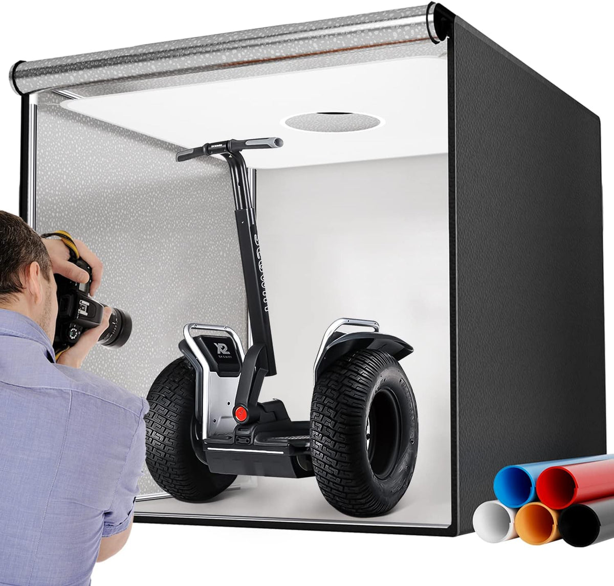 Takerers 스튜디오 라이트박스 39x39인치 210 LED 촬영 배경 조명 텐트 1번 사진