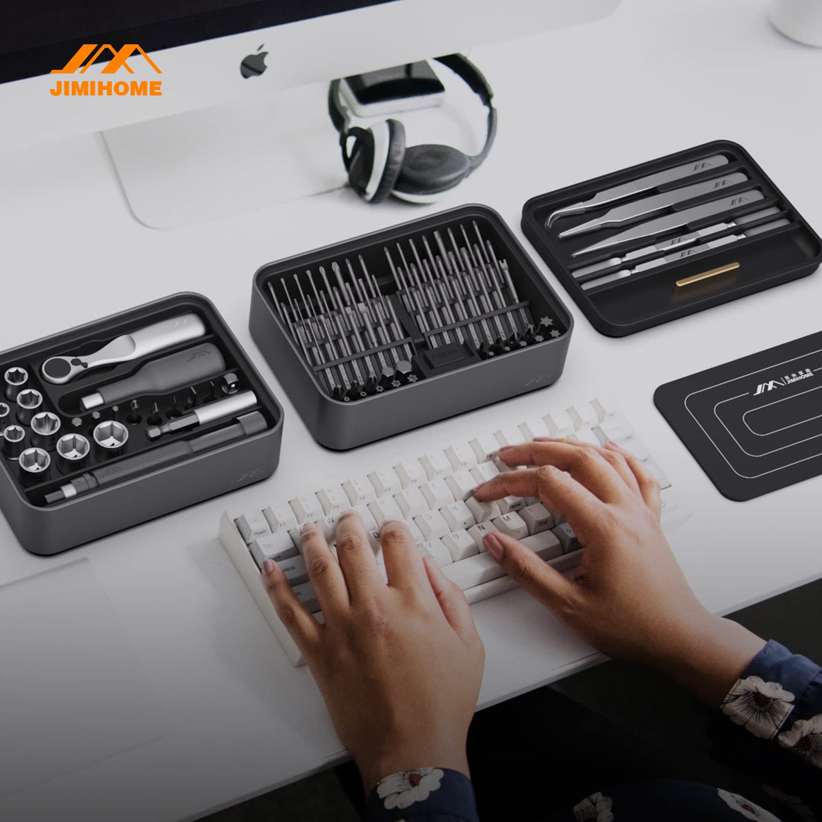 JIMIHOME 정밀 드라이버 세트 100피스 래칫 핀셋 4mm 비트 미니 공구함 7번 사진