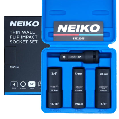 NEIKO 02453A 1/2인치 드라이브 토크 제한 연장 바·딥 임팩트 소켓 세트 8피스 SAE·미터법 1번 사진