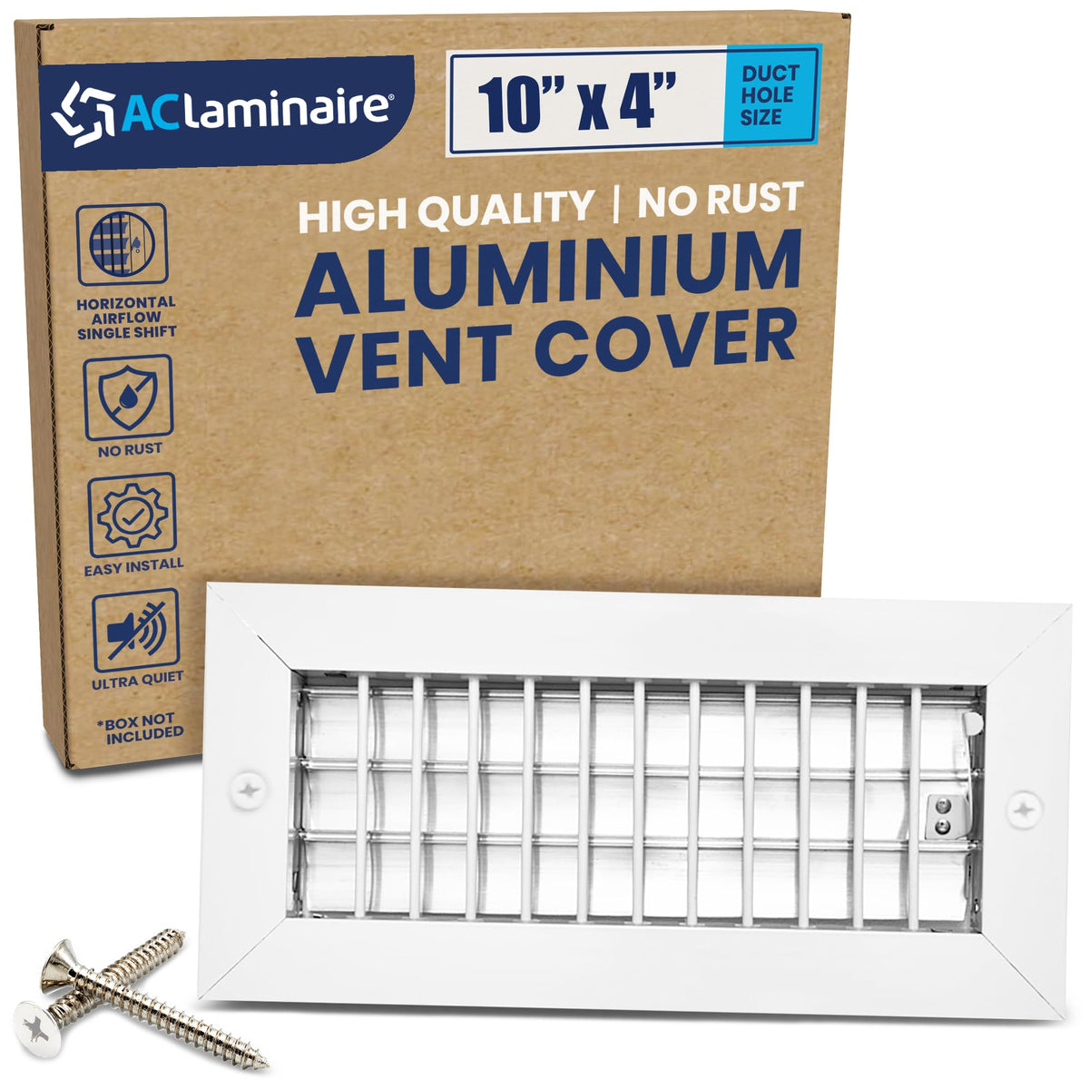 ACLAMINAIRE 알루미늄 싱글 디플렉션 조절식 에어 서플라이 레지스터 덕트 홀 장식 환기구 커버 15번 사진