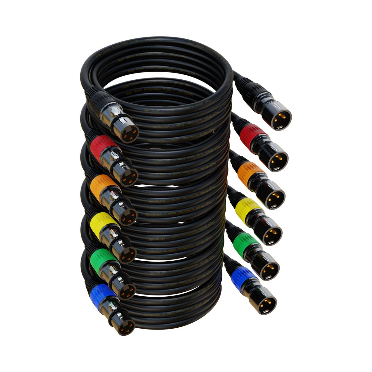 AuxLink XLR 마이크 케이블 멀티컬러 8번 사진