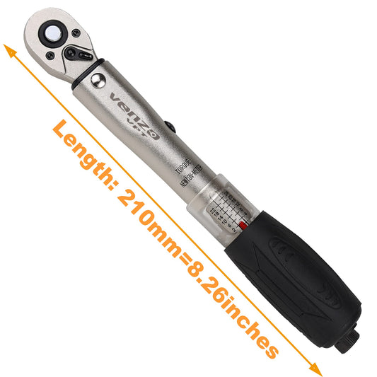 Venzo 1/4인치 드라이브 클릭 토크 렌치 세트 2-22Nm 2번 사진