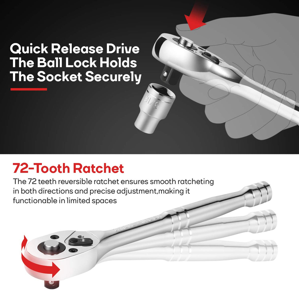 Generic Eastvolt 기계 공구 세트 248pcs SAE 메트릭 혼합 소켓 렌치 EVHT24801 3번 사진