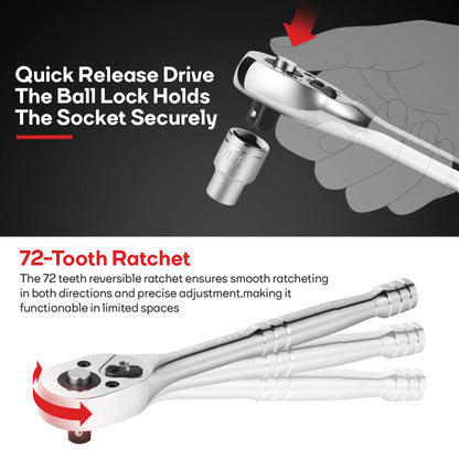 Generic Eastvolt 기계 공구 세트 248pcs SAE 메트릭 혼합 소켓 렌치 EVHT24801 3번 사진