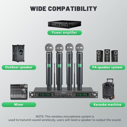 Phenyx Pro 4채널 UHF 무선 마이크 시스템 PTU-5000-4H 4-Ch 6번 사진