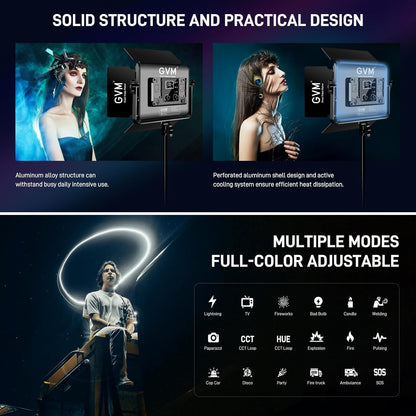 GVM Great Video Maker 680RS RGB LED 비디오 라이트 50W 3개 세트 5번 사진