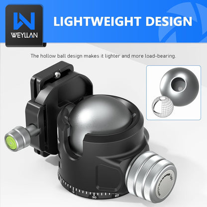 WEYLLAN DH52 Low Profile Ball Head 52mm 삼각대 헤드 66lbs 30kg 5번 사진