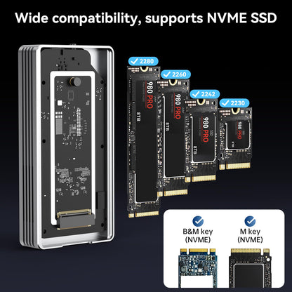 ANYOYO M.2 NVMe SSD 외장케이스 40Gbps 쿨링팬 JHL7440 4/3/USB4 5번 사진