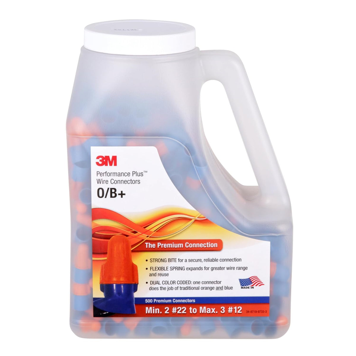 3M 전선 커넥터 O/B+JUG 22-12 AWG 500개 9번 사진