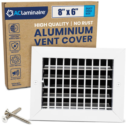 ACLAMINAIRE 알루미늄 싱글 디플렉션 조절식 에어 서플라이 레지스터 덕트 홀 장식 환기구 커버 13번 사진