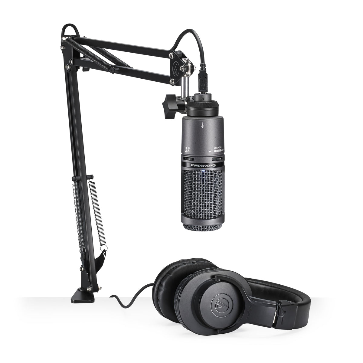 Audio-Technica AT2020 USB 콘덴서 마이크 스트리밍 팟캐스팅 헤드폰 붐암 세트 13번 사진
