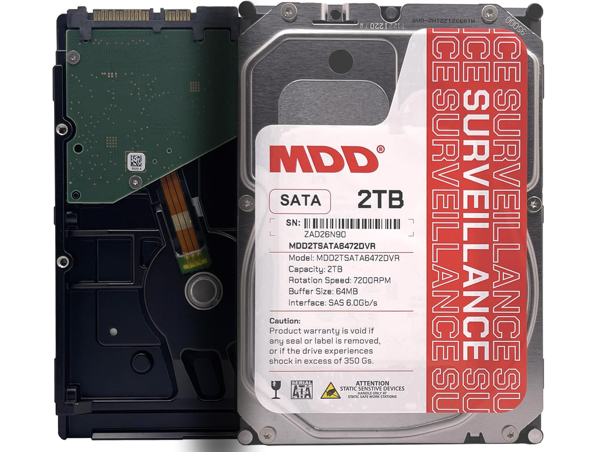 MDD MAXDIGITALDATA 2TB 64MB 캐시 7200RPM SATA 6.0Gb/s 3.5인치 내부 감시용 하드 드라이브 MDD2TSA 1번 사진