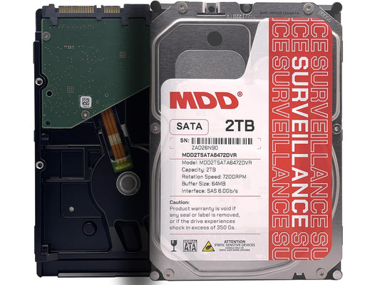 MDD MAXDIGITALDATA 2TB 64MB 캐시 7200RPM SATA 6.0Gb/s 3.5인치 내부 감시용 하드 드라이브 MDD2TSA 1번 사진