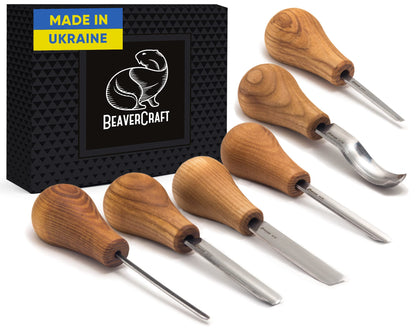 BeaverCraft SC05 목조각 팜 조각도 세트 6종 1번 사진