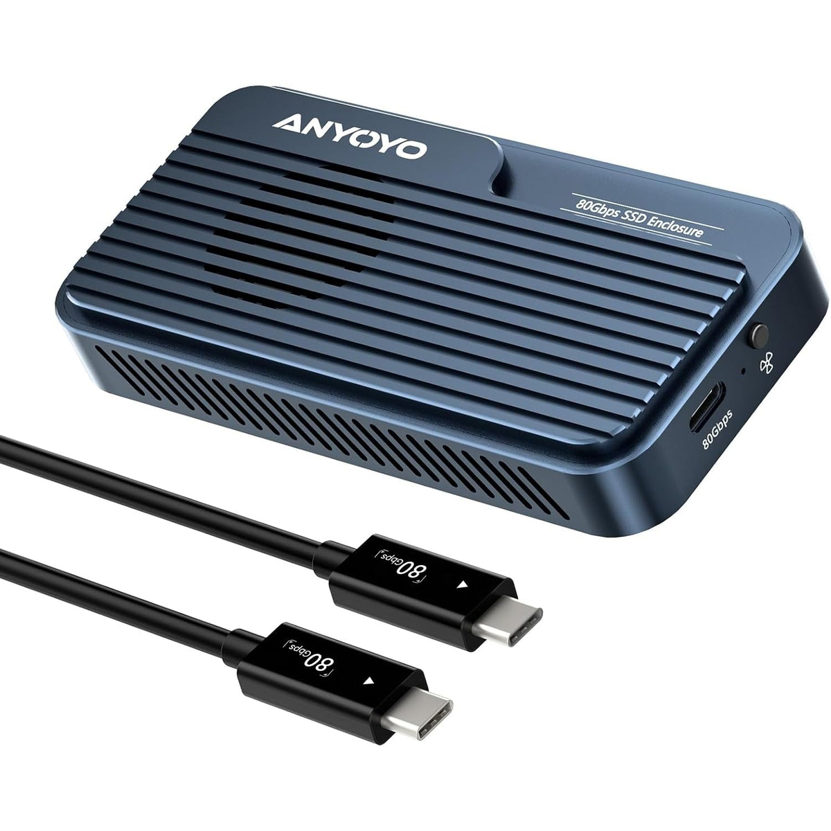 ANYOYO 80Gbps M.2 NVMe SSD 외장 케이스 8TB 썬더볼트 3/4/5/USB4 1번 사진